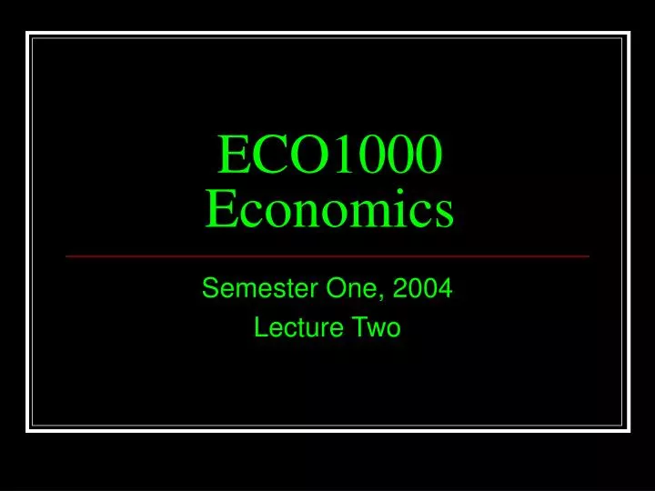 eco1000 economics