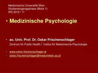 medizinische universit t wien studieneingangsphase block 1 ws 2010 11