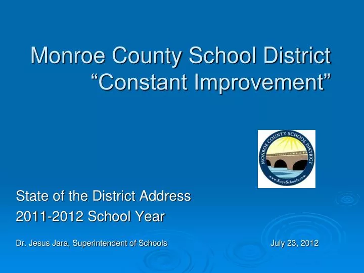 monroe county school district constant improvement