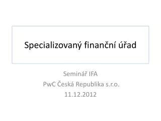 specializovan finan n ad