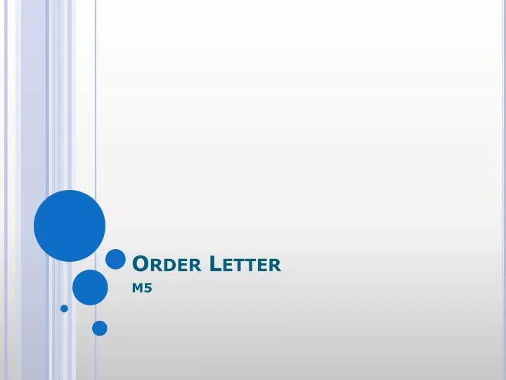 order letter