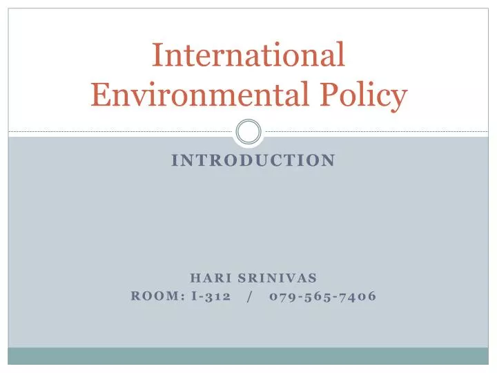international environmental policy