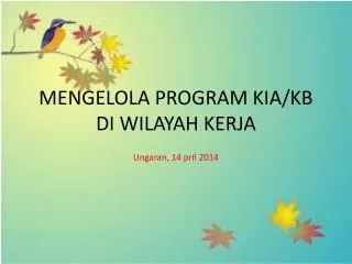 mengelola program kia kb di wilayah kerja