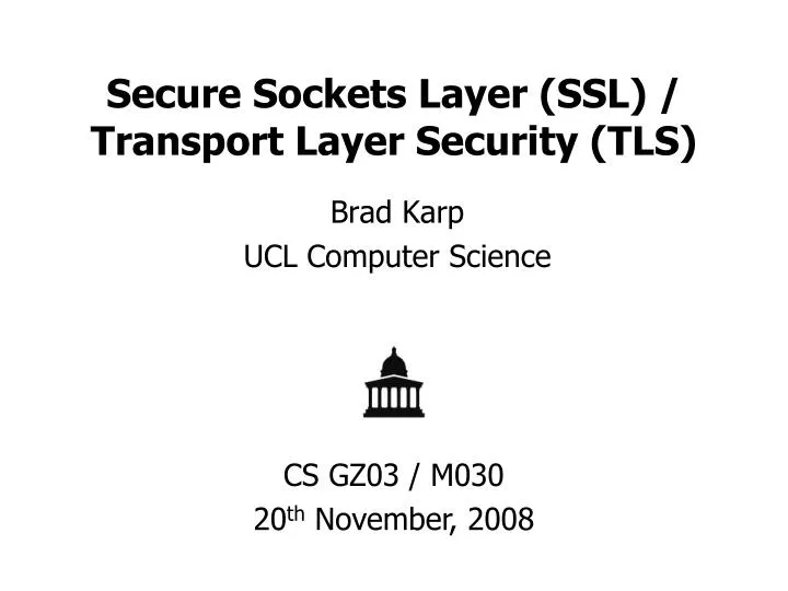 secure sockets layer ssl transport layer security tls