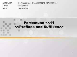 pertemuan 11 prefixes and suffixes