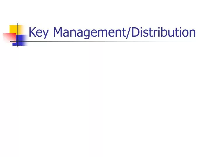 key management distribution