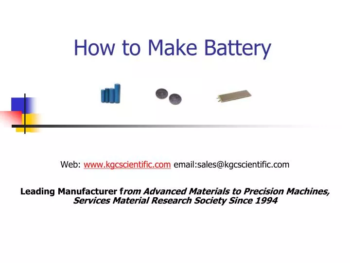 how to make battery