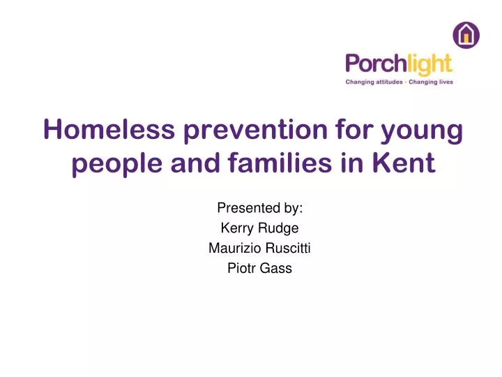homeless prevention for young people and families in kent