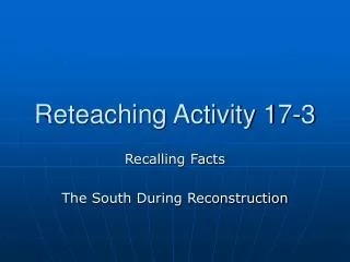 Reteaching Activity 17-3