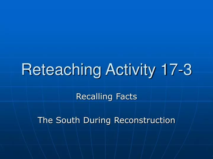 reteaching activity 17 3