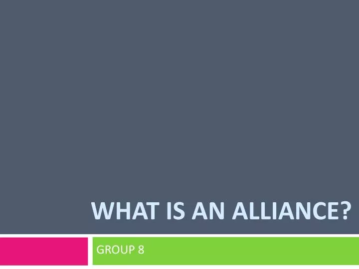 what is an alliance