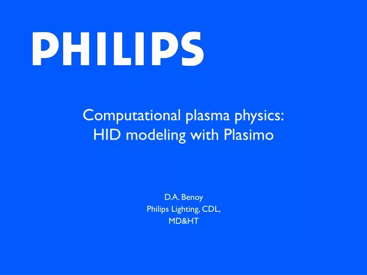 computational plasma physics hid modeling with plasimo