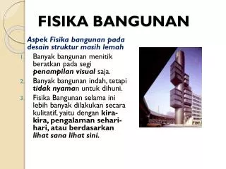 fisika bangunan