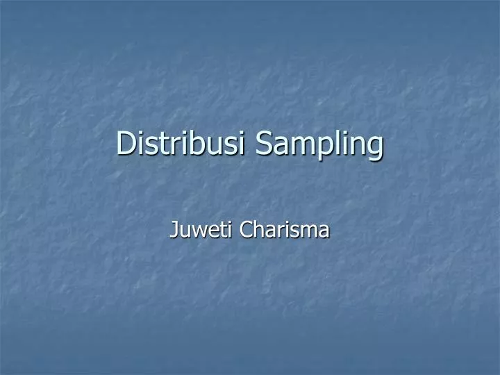 distribusi sampling