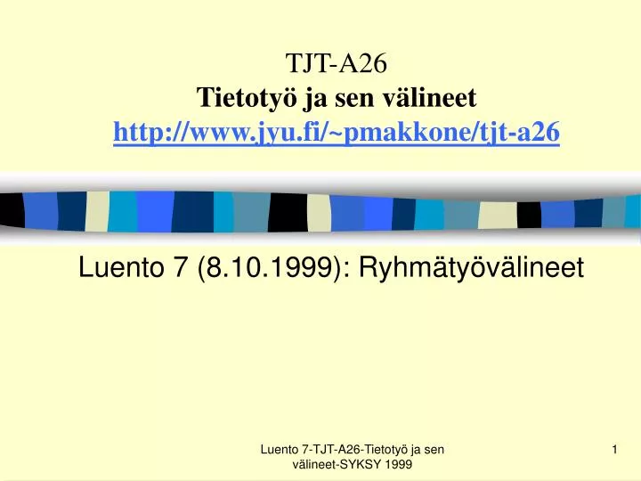 tjt a26 tietoty ja sen v lineet http www jyu fi pmakkone tjt a26