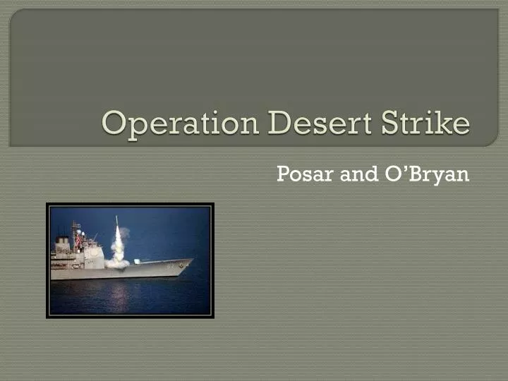 operation desert strike