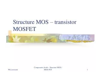 structure mos transistor mosfet
