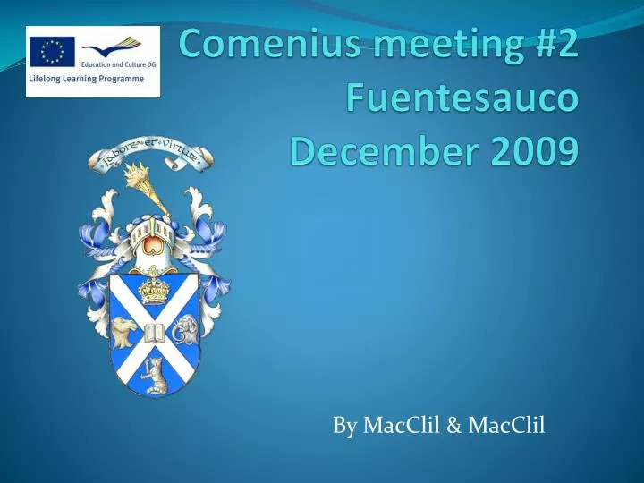 comenius meeting 2 fuentesauco december 2009
