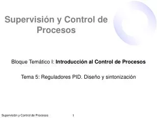 supervisi n y control de procesos