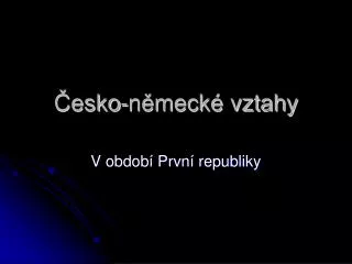 esko n meck vztahy