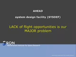 AHEAD system design facility (SYSDEF)