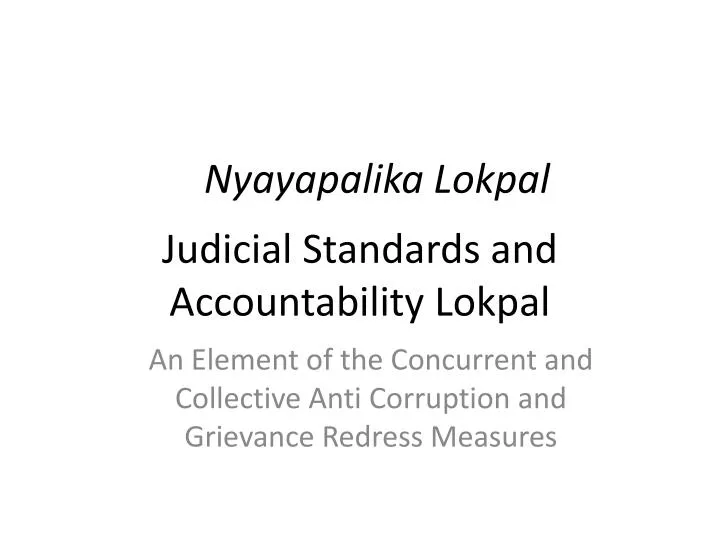 judicial standards and accountability lokpal