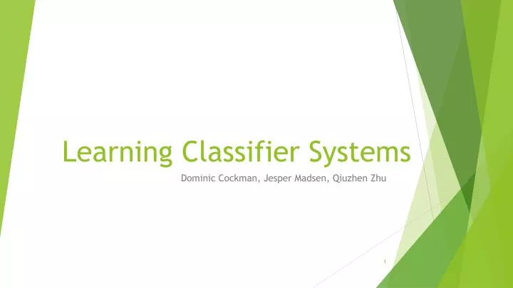 learning classifier systems