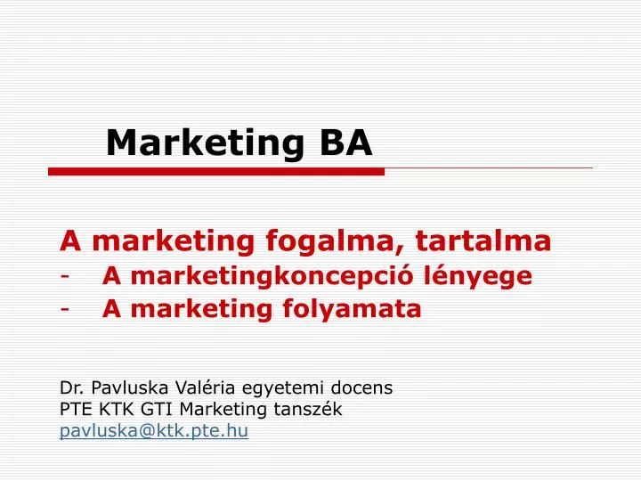 marketing ba