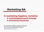 Marketing BA - slide 1