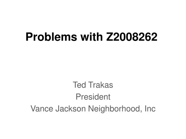problems with z2008262