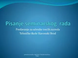 PPT - STRUKTURA SEMINARSKOG RADA PowerPoint Presentation, Free Download ...