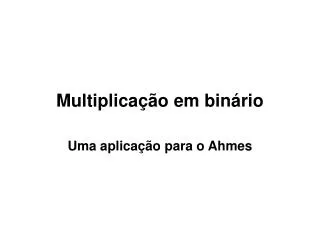 multiplica o em bin rio