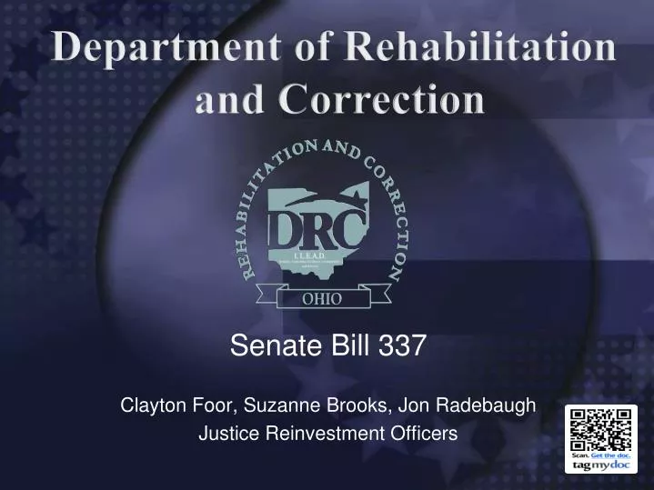 senate bill 337 clayton foor suzanne brooks jon radebaugh justice reinvestment officers
