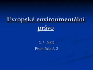 evropsk environment ln pr vo