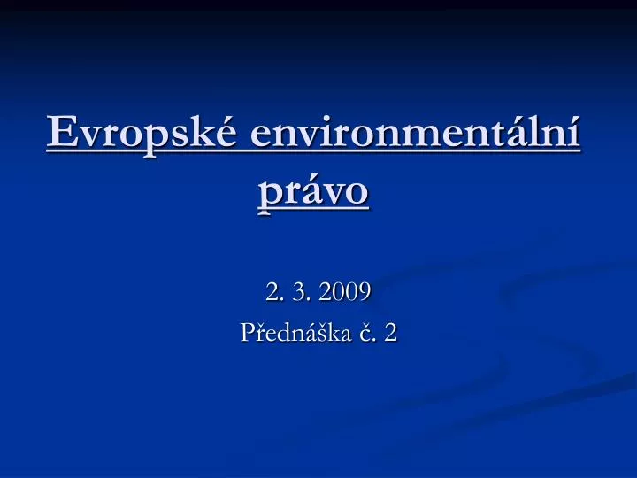 evropsk environment ln pr vo