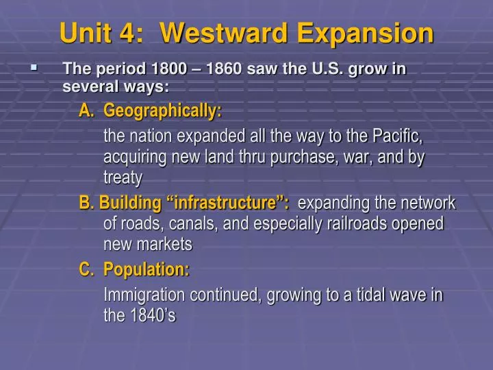 unit 4 westward expansion