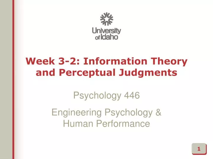 week 3 2 information theory and perceptual judgments