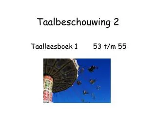 taalbeschouwing 2
