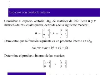 espacios con producto interno