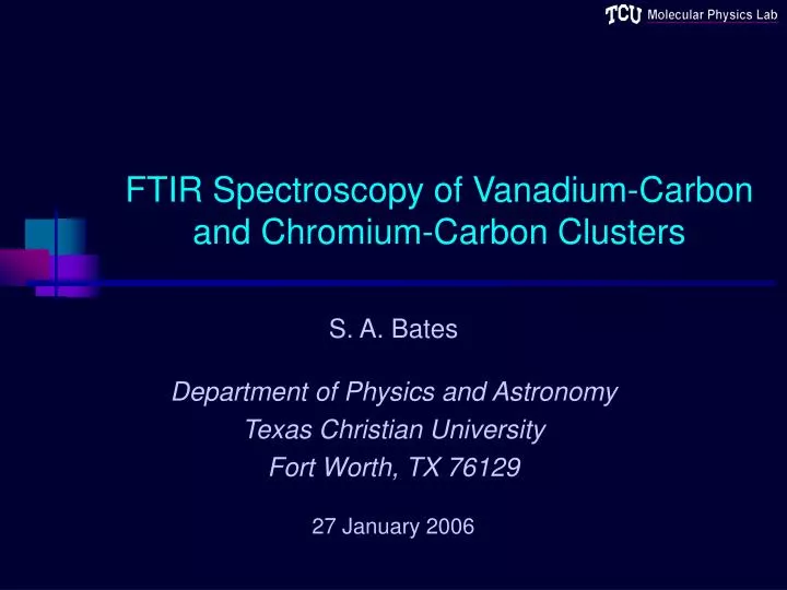 ftir spectroscopy of vanadium carbon and chromium carbon clusters