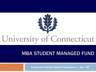 MBA Student Managed FUND