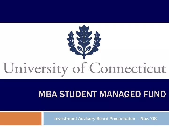 mba student managed fund