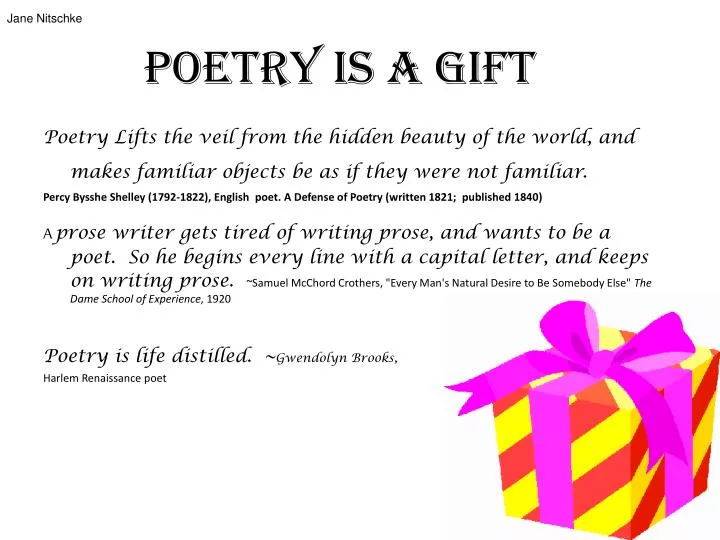 poetry is a gift
