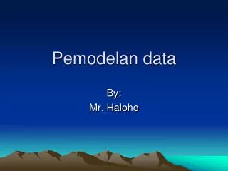 pemodelan data