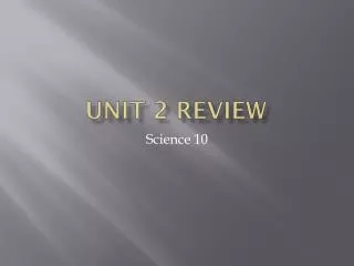 UNIT 2 REview