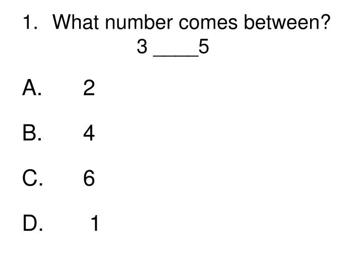 what number comes between 3 5