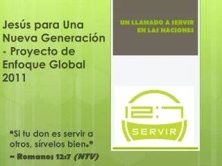 un llamado a servir en las naciones