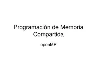 programaci n de memoria compartida
