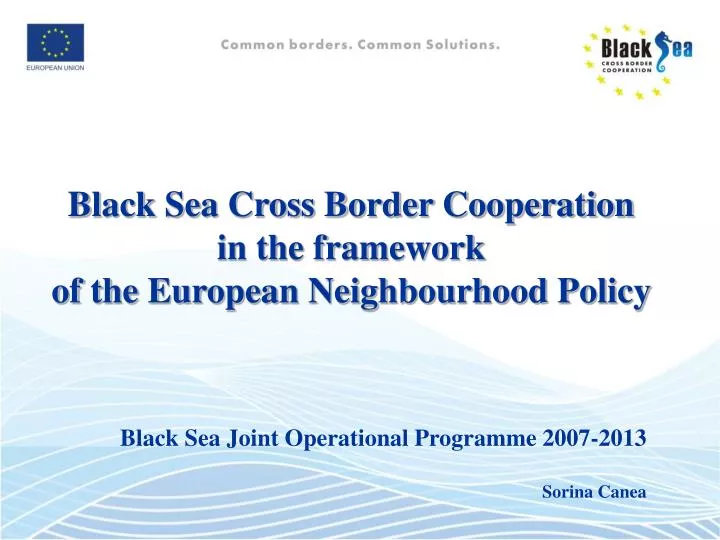 black sea cross border cooperation in the framework of the european neighbourhood policy