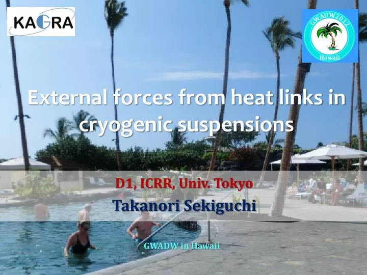 external forces from heat links in cryogenic suspensions